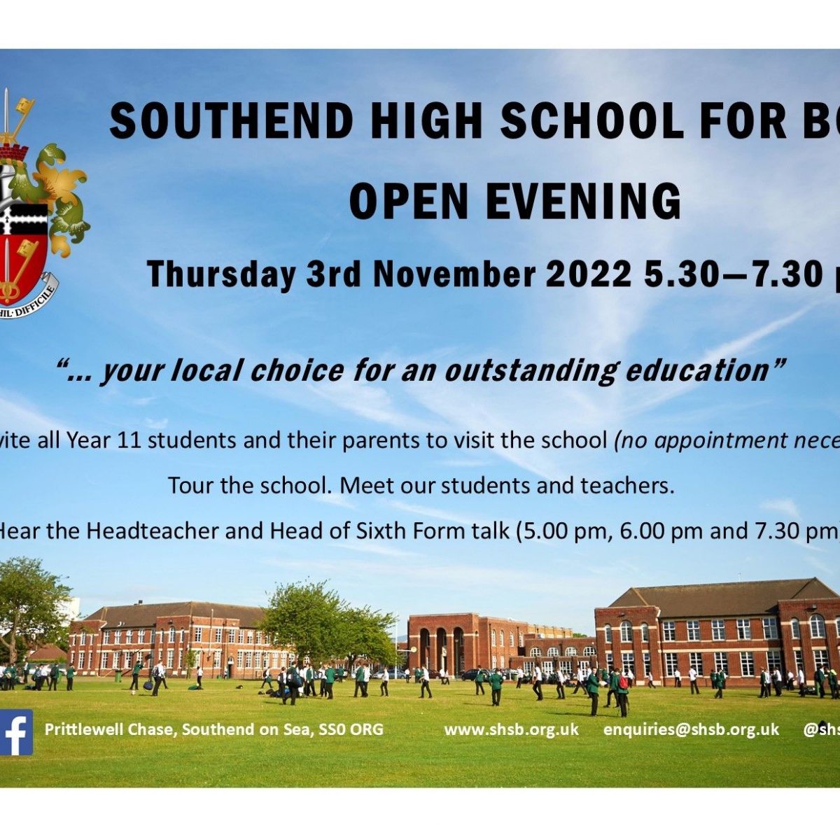 Southend High School for Boys - Item Not Available